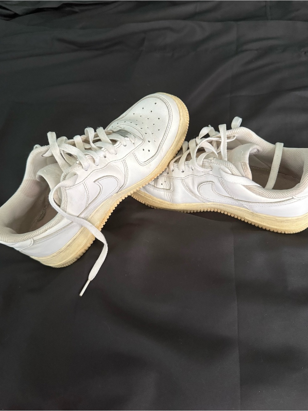 Wms White Leather Sneakers with Cream Sole